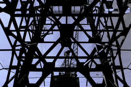 crane in dockyard docklands isle of dogs london englandの写真素材