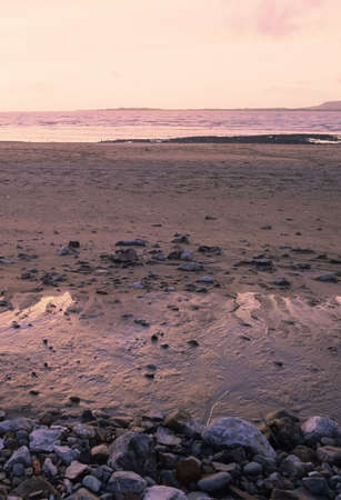 morecombe bay view across bay at sunriseの写真素材