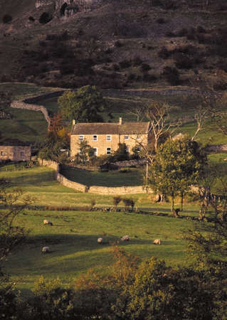 yorkshire dales national park arkengarthdale farmhouseの写真素材