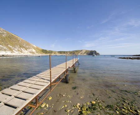 lulworth cove dorset coast englandの写真素材
