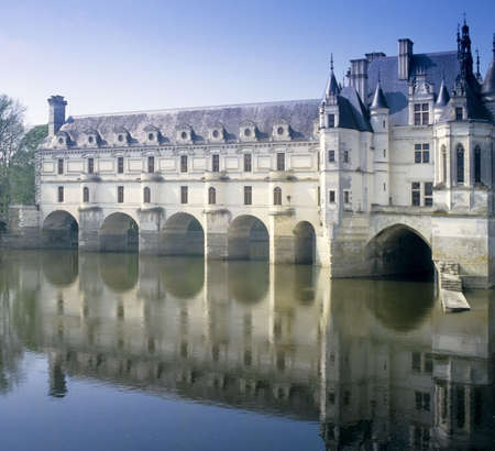 chateau chenonceau loire valley franceの写真素材