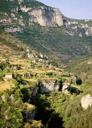 gorge france gorges de la jonte midi pyrenees lozereの写真素材