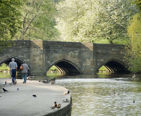 england derbyshire peak district national park, bakewellの写真素材