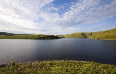 reservoir lake the elan valley mid wales ukの写真素材