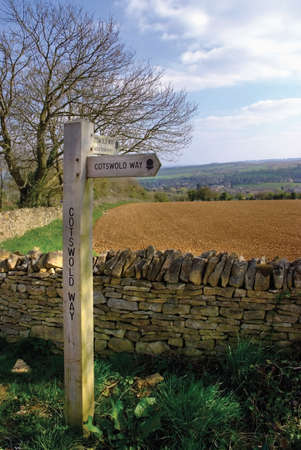 cotswold way long distance footpath chipping campdenの写真素材