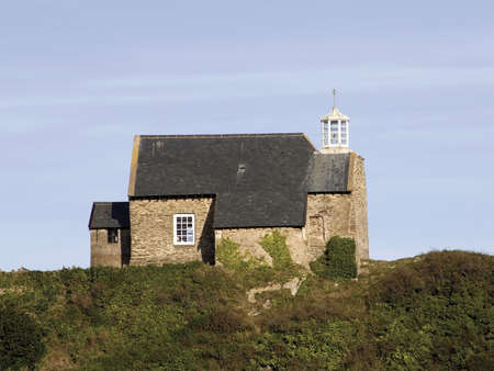 chapel on hill ilfracombe devon england ukの写真素材