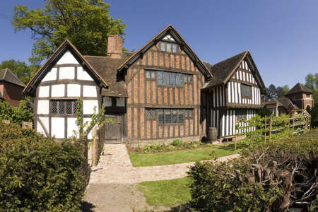 half timbered buildings selly hall bourneville birmingham midlands england ukの写真素材