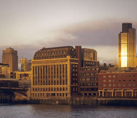 river thames london city of london natwest tower wharf wharvesの写真素材