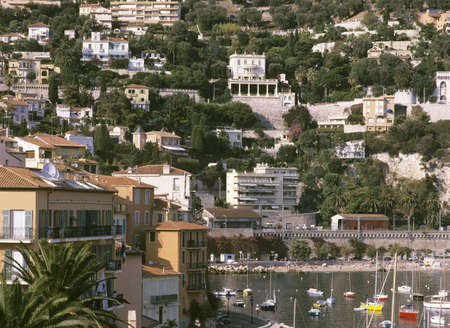 houses villefranche sur mer alpes maritime french riviera cote d'azur provence franmce europeの写真素材