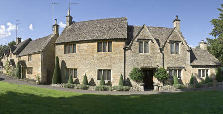 lower slaughter village the cotswolds gloucestershire the midlands england uk