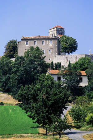 france lot bastide town of castelnau-montratierの写真素材