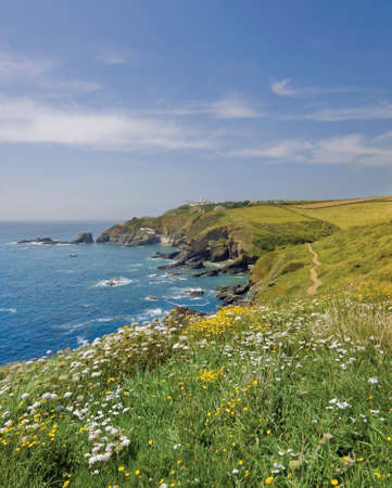 the lizard point the southernmost tip of land in england cornwall ukの写真素材