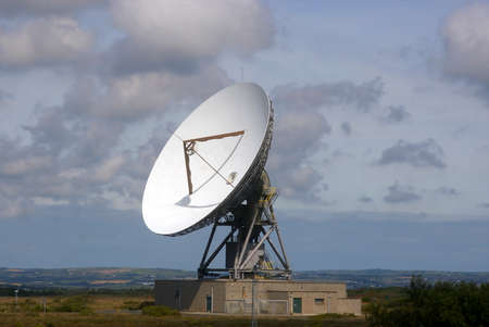 satellite earth station goonhilly down cornwall england ukの写真素材