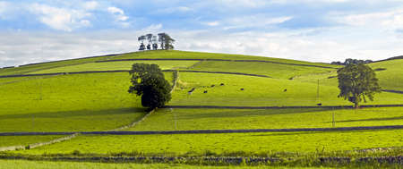 peak district landscape near bakewellの写真素材