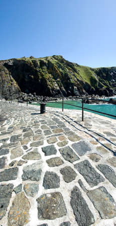 mullion cove cornish coast cornwall england ukの写真素材