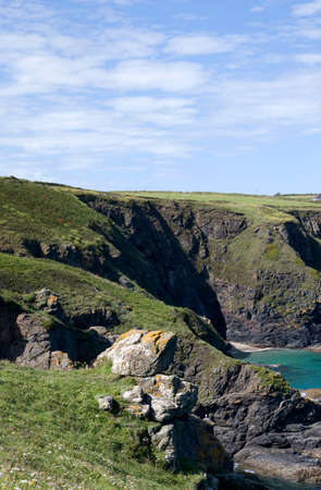 the lizard point the southernmost tip of land in england cornwall ukの写真素材