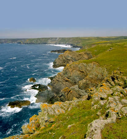 the lizard point the southernmost tip of land in england cornwall uk