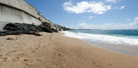 holiday resort town porthleven cornwall england ukの写真素材