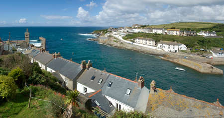 holiday resort town porthleven cornwall england ukの写真素材