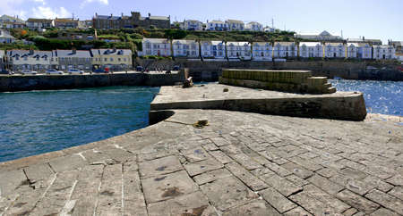holiday resort town porthleven cornwall england ukの写真素材