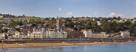 holiday resort town teignmouth devon england ukの写真素材