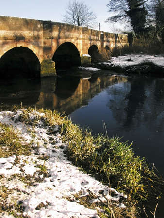 warwickshire river blythe dukes bridgeの写真素材