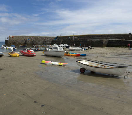 holiday resort town gorran haven cornwall england ukの写真素材