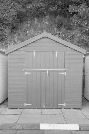 beach hut sea front teignmouth devon england ukの写真素材