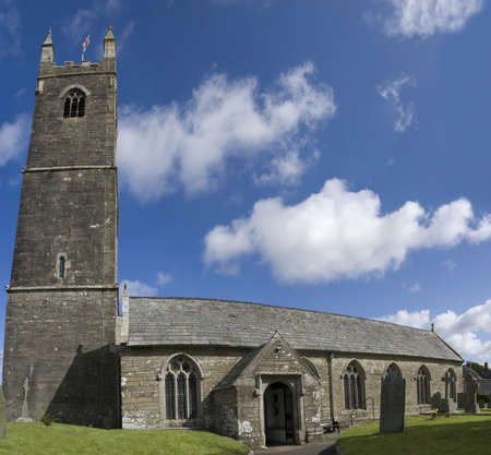 15th century parish church of st mabena st mabyn village cornwall england ukの写真素材