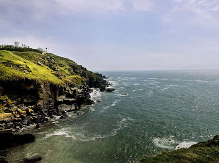 the lizard point the southernmost tip of land in england cornwall uk