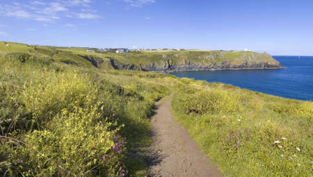 the lizard point the southernmost tip of land in england cornwall ukの写真素材