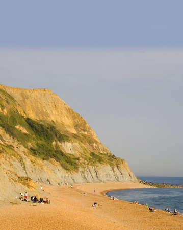 Beach seatown jurassic coast dorset england ukの写真素材