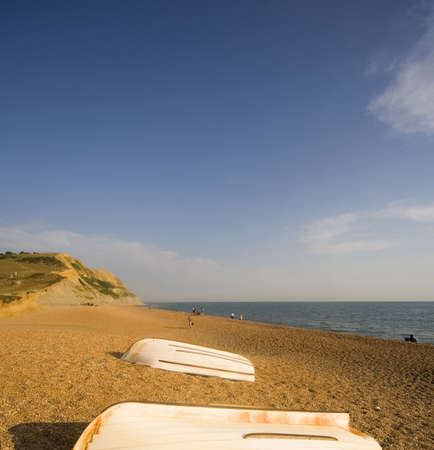 Beach seatown jurassic coast dorset england ukの写真素材