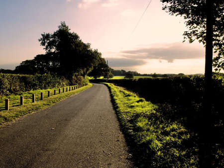 country lane the baddesley clinton estate warwickshire midlands england ukの写真素材