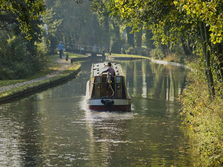 stratford upon avon canal preston bagot flight of locks warwickshire midlands england ukの写真素材