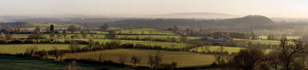 The view from hanbury church worcestershire england uk. This is the setting for the fictional village of ambridge in the radio serial the archers.の写真素材