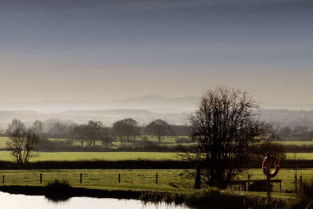 The view towards the malvern hills from the jinny ring centre hanbury worcestershire england uk.の写真素材