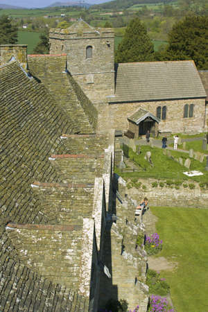 The parish church stokesay castle shropshire england ukの写真素材