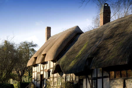 Anne hathaways cottage, the home of william shakespeares wife, shottery stratford-upon-avon great britain england uk united kingdom eu.の写真素材