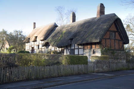 Anne hathaways cottage, the home of william shakespeares wife, shottery stratford-upon-avon great britain england uk united kingdom eu.の写真素材