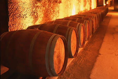 Wine cellar st emilion gironde aquitaine france.
