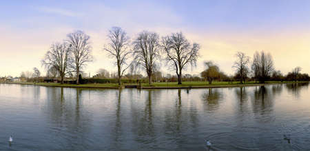 The river avon stratford-upon-avon warwickshire england uk,の写真素材