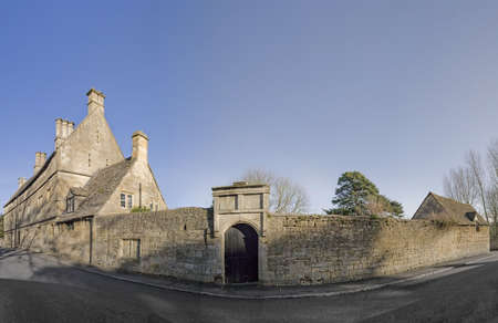 Old cottage and lane chipping campden cotswolds.