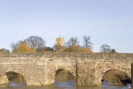 The medieval bridge over the river avon bidford on avon warwickshire the midlands england uk の写真素材