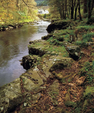 A river through countryside.の写真素材
