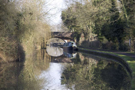 stratford upon avon canal lapworth flight of locks warwickshire midlands england ukの写真素材