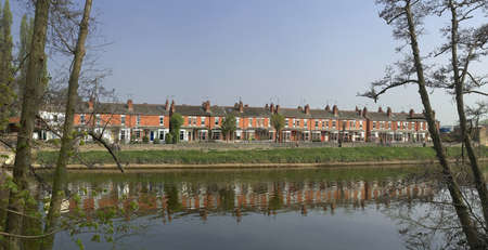 worcester city the river severn worcestershire the midlands england ukの写真素材