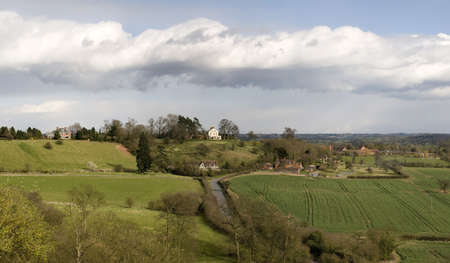 view from hanbury church worcestershire england uk the setting for the fictional village of ambridge in the radio serial the archersの写真素材