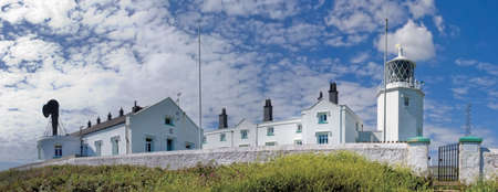 Lighthouse at lizard point, the southernmost tip of land in England, UKの写真素材