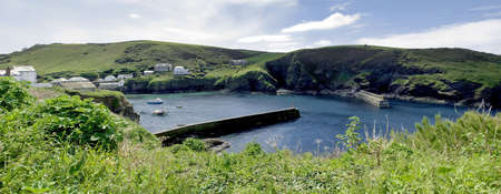 cottages port isaac cornwall england ukの写真素材